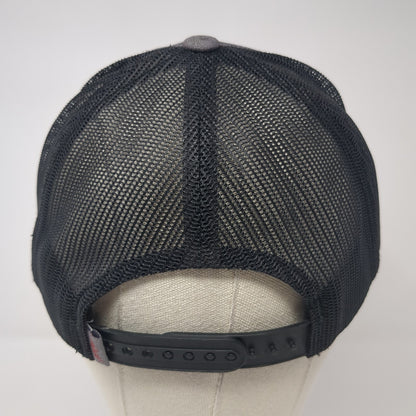 Get Your Hooey Snapback Mesh Back Trucker Hat Gray One Size Embroidered
