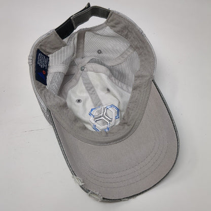 Codeworks Strapback Trucker Hat Gray One Size Adjustable Mesh Back Distressed