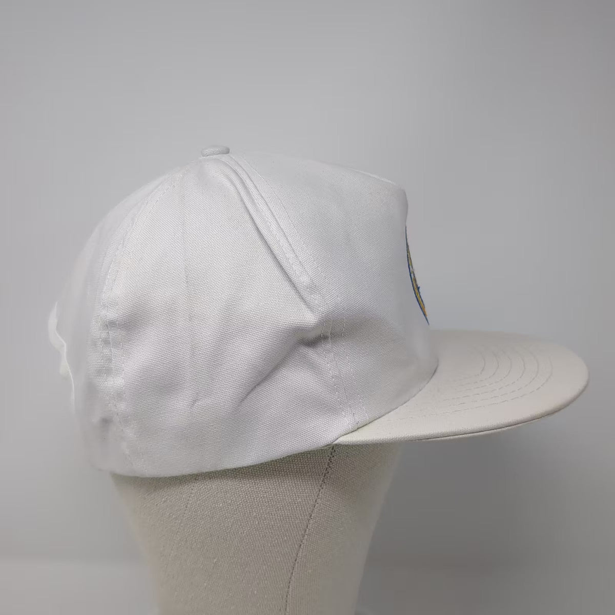 Amoco at 100 Challenging Tomorrow 1989 Trucker Snapback Hat White Yellow Vintage