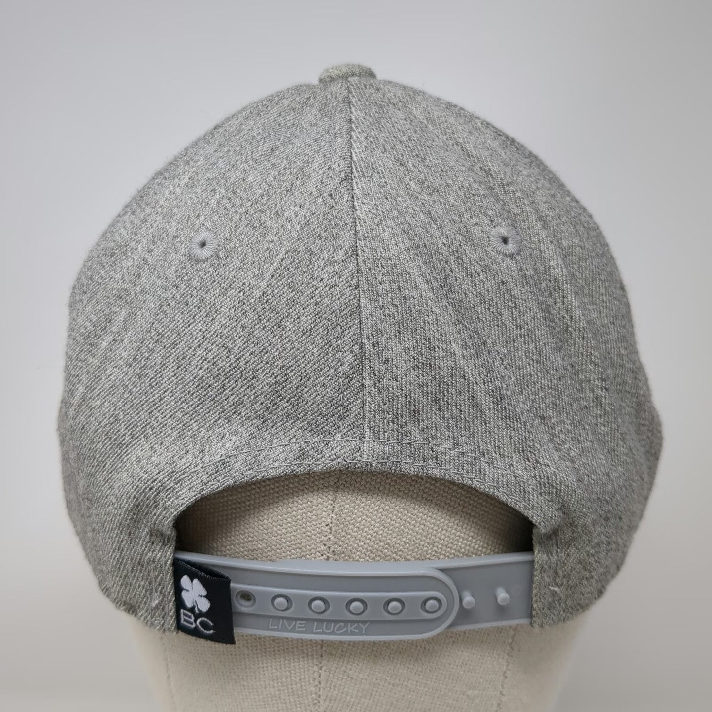 Black Clover Snapback Hat Gray One Size Live Lucky Clover Logo Flexfit 110 Tech