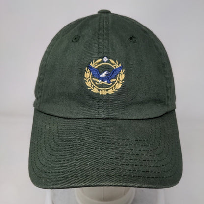 Eagle Slideback Hat Green One Size Solid Embroidered American Needle