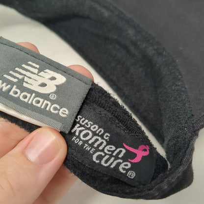 New Balance Visor Black One Size Hat Pink Ribbon Susan G. Komen For The Cure
