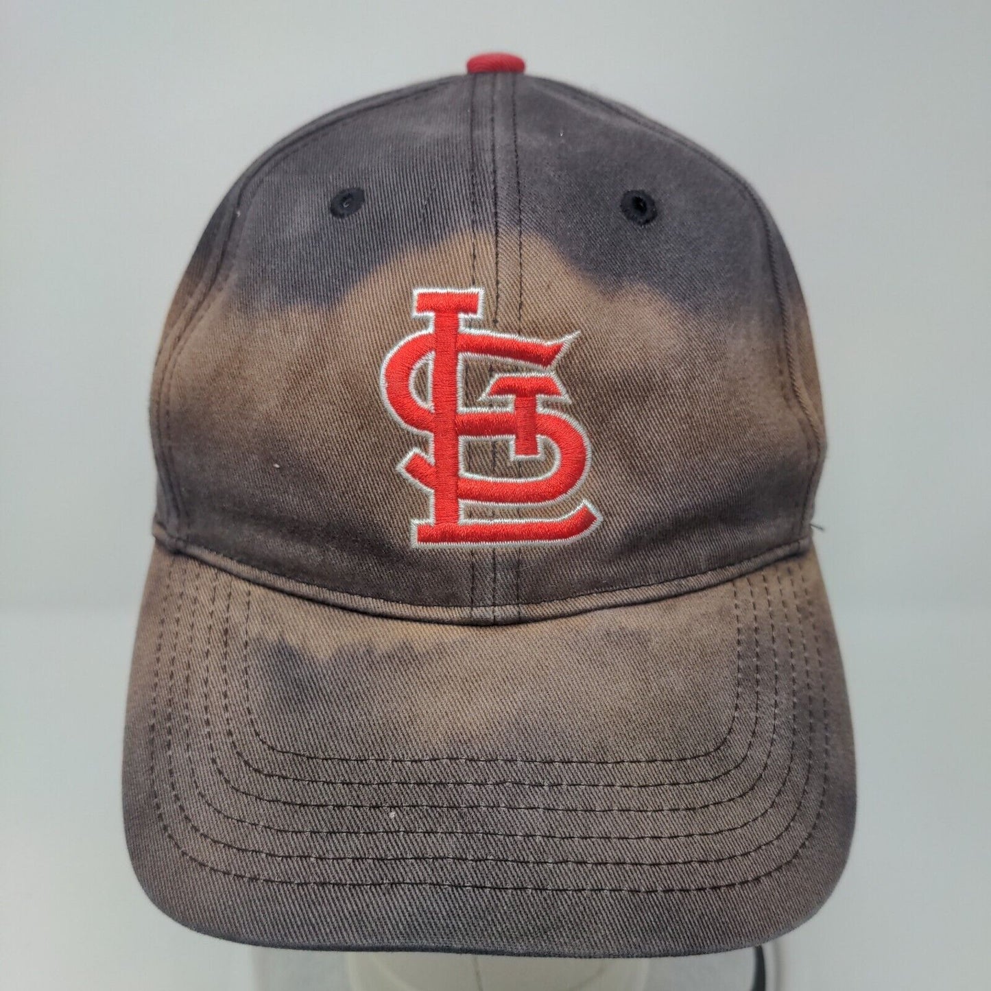 St Louis Cardinals Strapback Hat Blue MLB Distressed OSFA Embroidered Logo