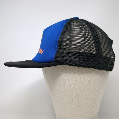 District Trucker Hat Blue Black OSFM Rhino Rush Energy Drink Logo Snapback Mesh