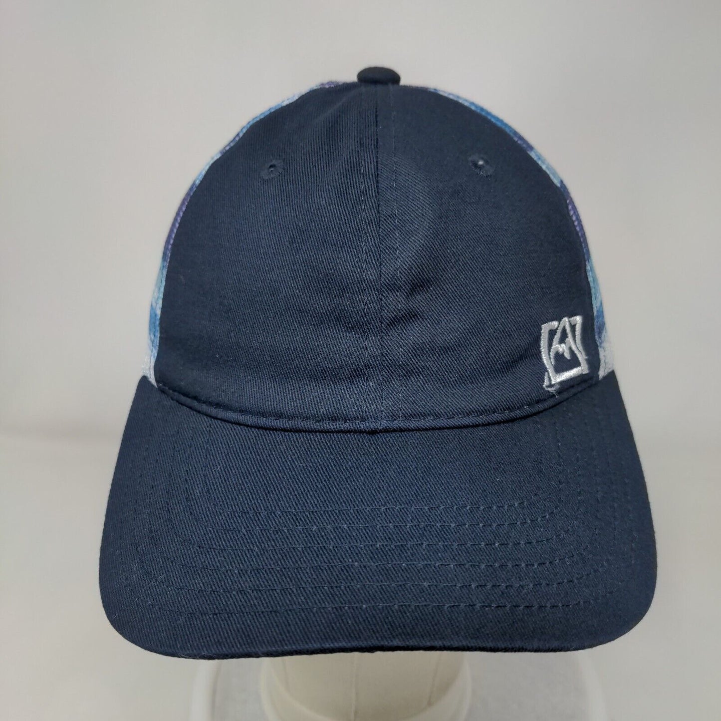Avalanche Snapback Mesh Back Trucker Hat Blue One Size Striped 6 Panel