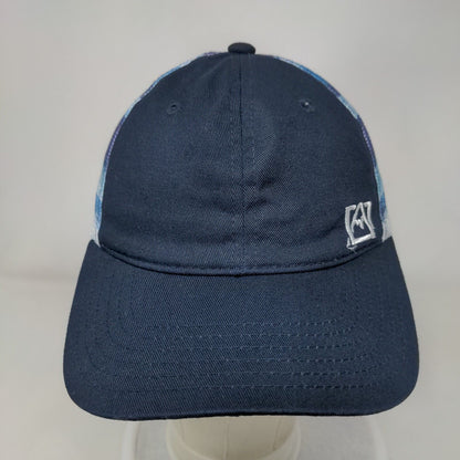 Avalanche Snapback Mesh Back Trucker Hat Blue One Size Striped 6 Panel