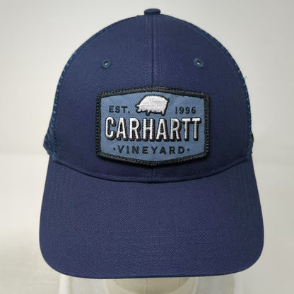 Carhartt Trucker Hat Blue OS Santa Ynez Valley Vineyard Patch Mesh Snapback