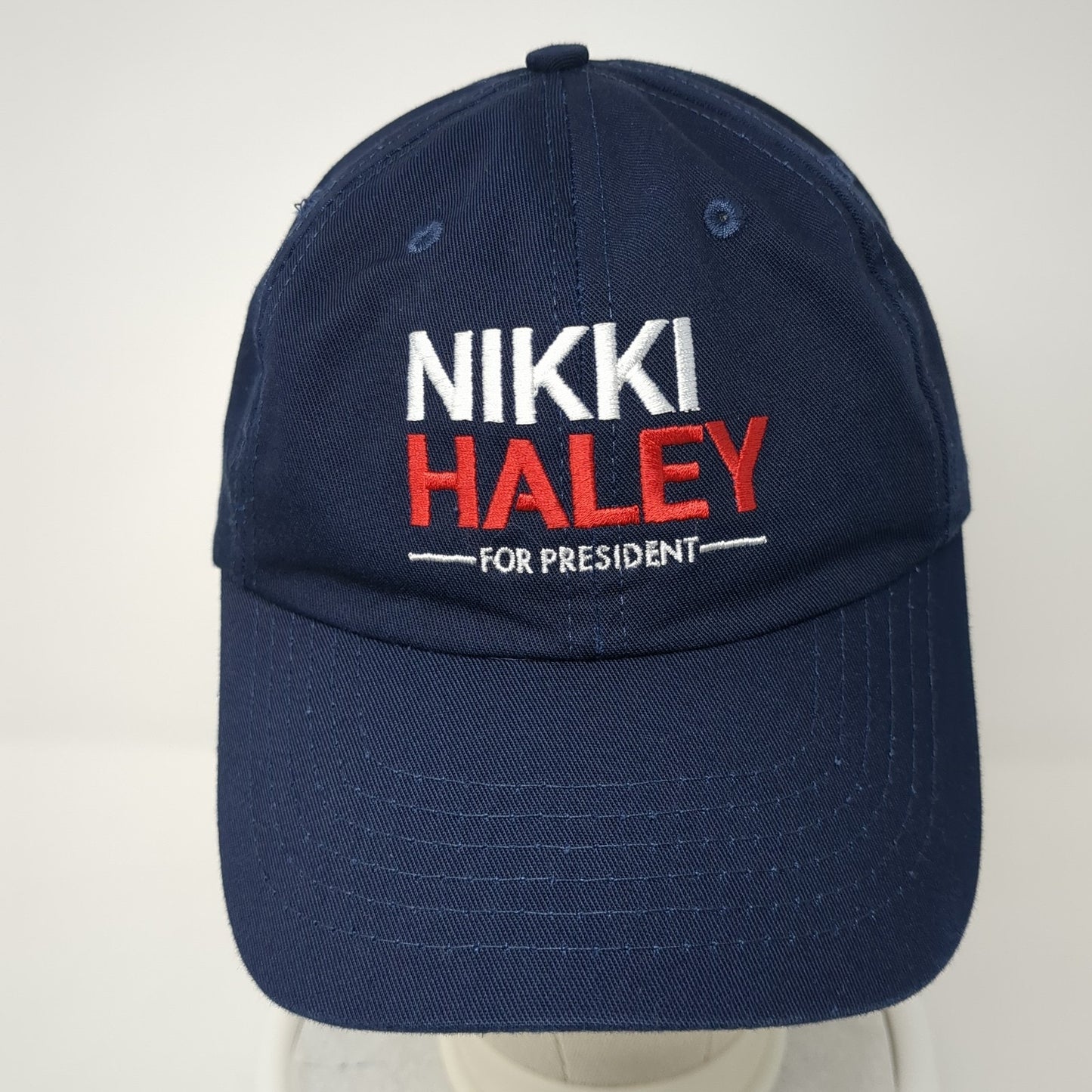 Nikki Haley For President Snapback Hat Blue One Size Adjustable Embroidered