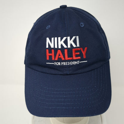 Nikki Haley For President Snapback Hat Blue One Size Adjustable Embroidered