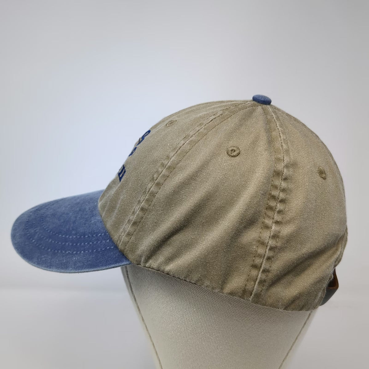 Yawgoog Hiker 2011 Baseball Cap Beige Blue One Size Slideback Embroidered Hat