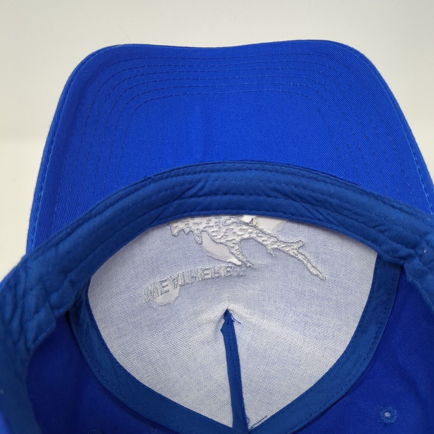 Weatherby Lake Snapback Hat Blue One Size Adjustable Embroidered 6 Panel