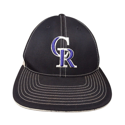 Idaho Rockies Fitted Mesh Back Trucker Hat Black SM-MED Embroidered