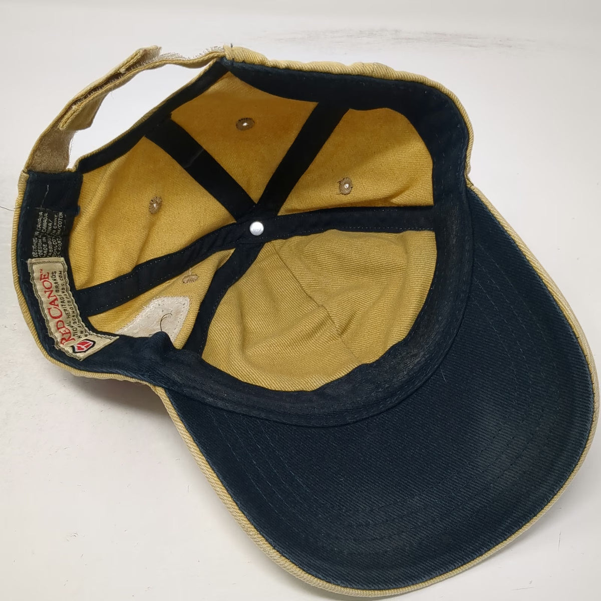 Red Canoe Baseball Cap Beige One Size US Air Service Jet Blast Warning Hat