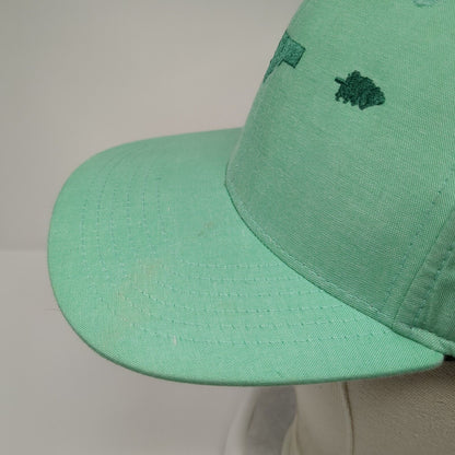 Idaho Gun Snapback Hat Green OSFA Adjustable Embroidered 6 Panel