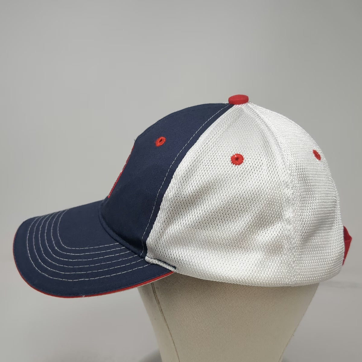 Kenworth Baseball Cap Blue White Red One Size Mesh Back Logo Strapback Truck Hat