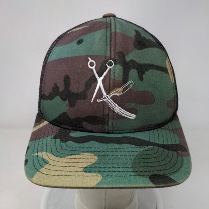The Classics Yupoong Snapback Trucker Hat Camo One Size Embroidered