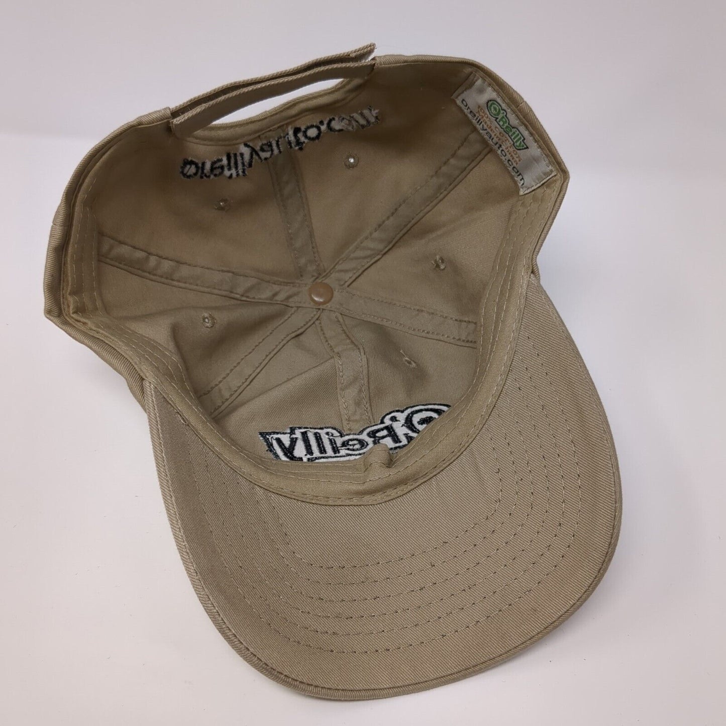 O'Reilly Auto Parts Strapback Hat Tan One Size Adjustable Embroidered Cotton