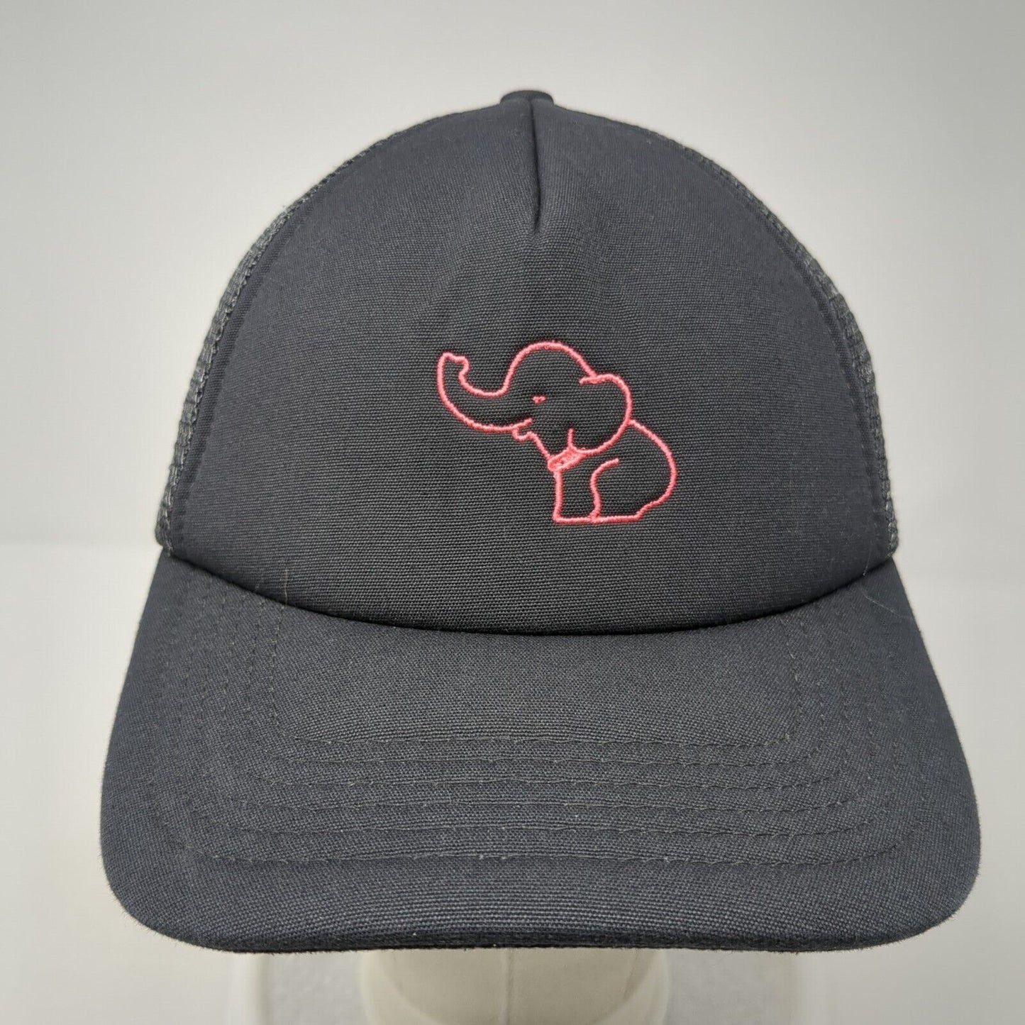 Elephant Snapback Trucker Hat Gray One Size Adjustable Mesh Back Paramount