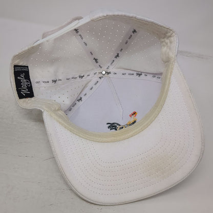 Waggle Trucker Hat White One Size Rooster Embroidered Performance Snapback Golf