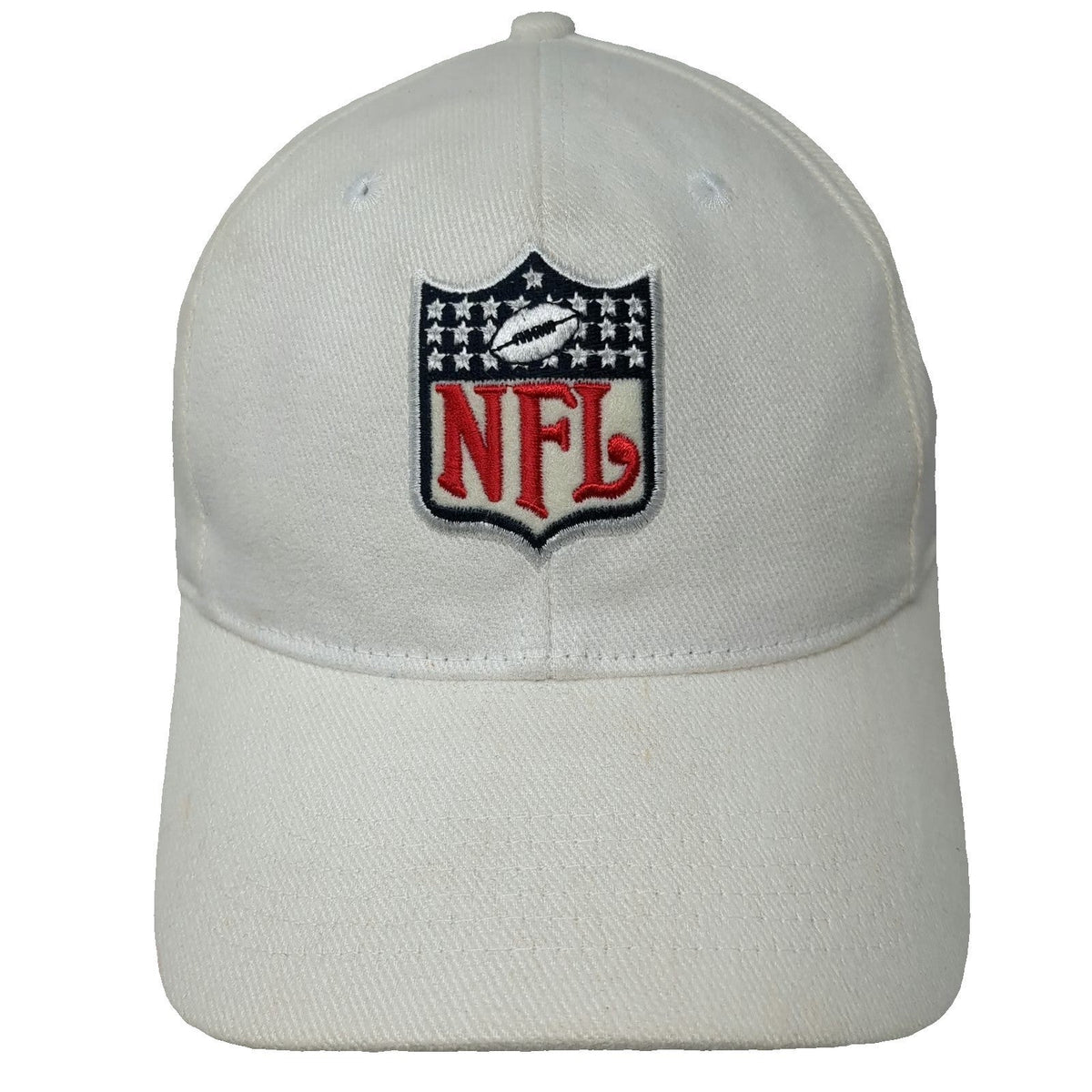 Shield Bear White One Size Baseball Cap Hat NFL Sunday Ticket Network Slideback