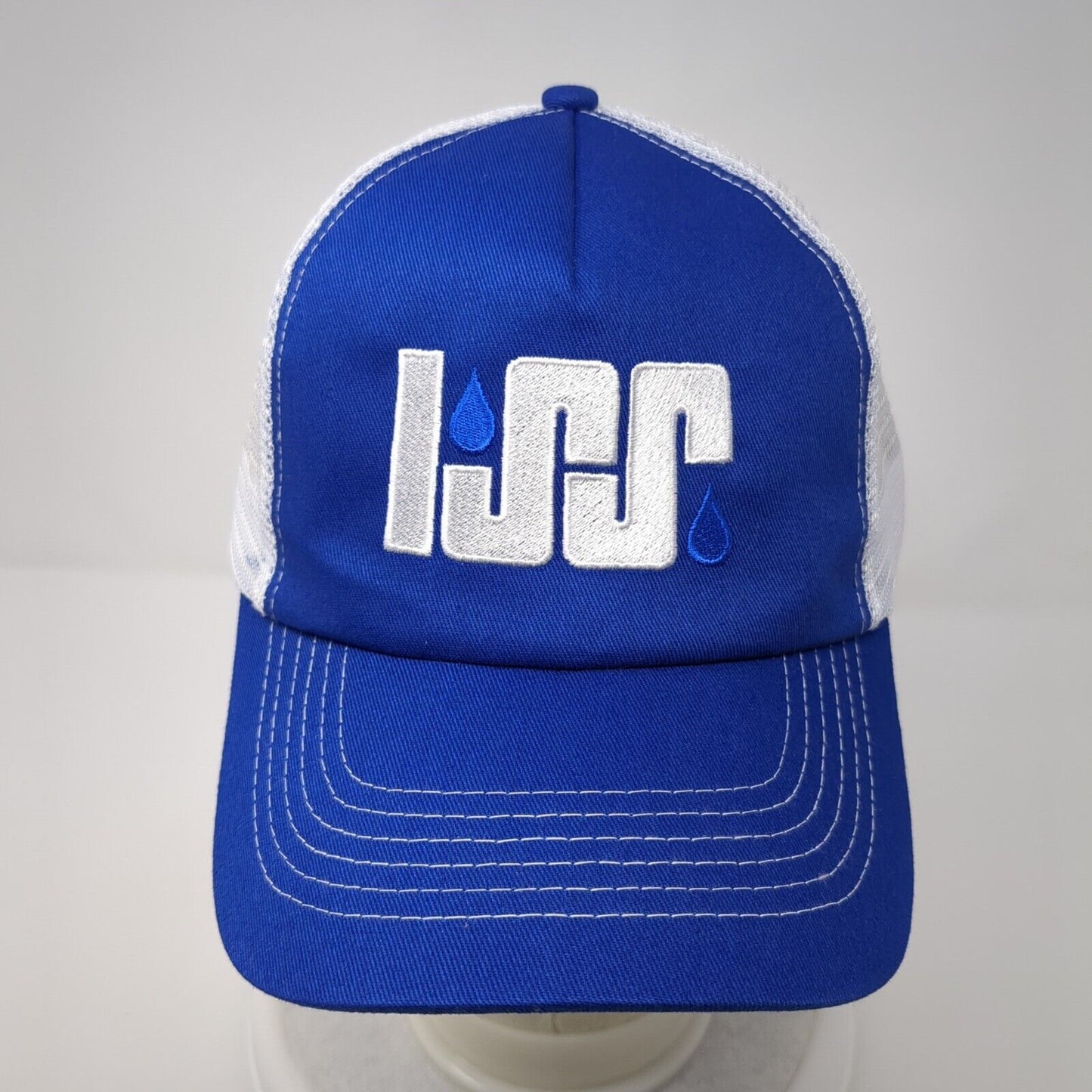 ISS Snapback Trucker Hat Blue OS Adjustable Embroidered Mesh Back Hit Wear