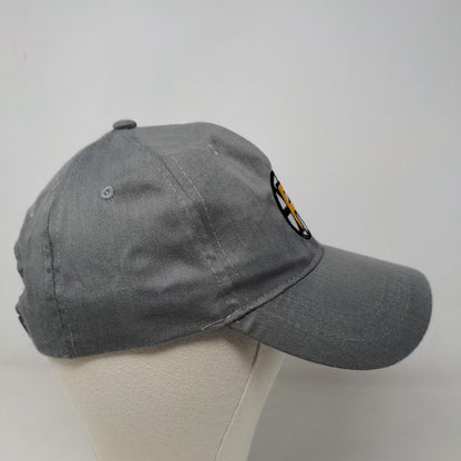 Unbranded Mne's Strapback Hat Gray Adjustable Embroidered P Circle Logo Cotton