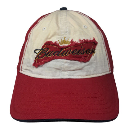 Budweiser Slideback Hat Red One Size Adjustable Embroidered Vented Holes