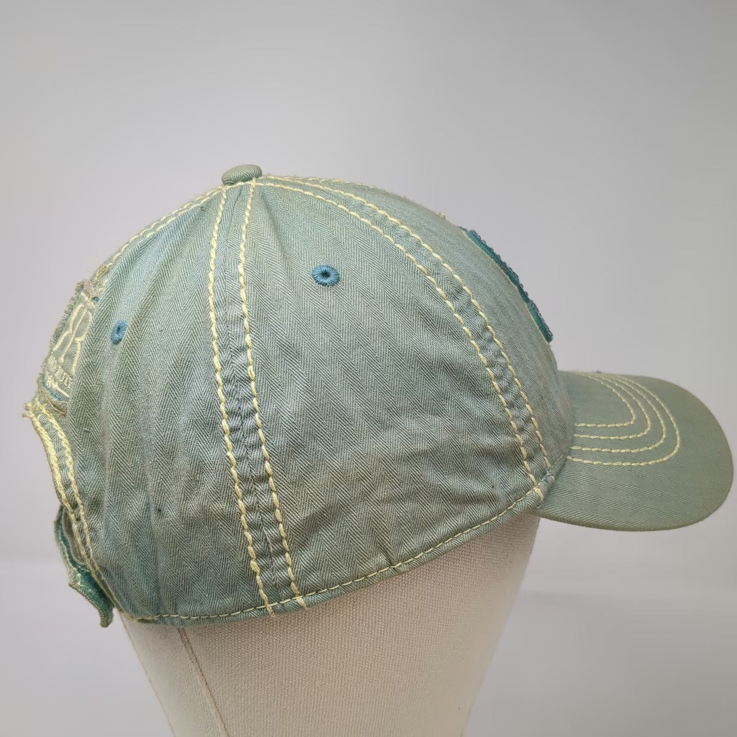 Robin Ruth Green One Size Baseball Cap Rhinestone LA Los Angeles Cotton Hat