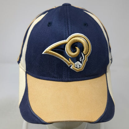 St Louis Rams NFL Reebok Blue Gold One Size Stretch Fit Contrast Panel Logo Hat