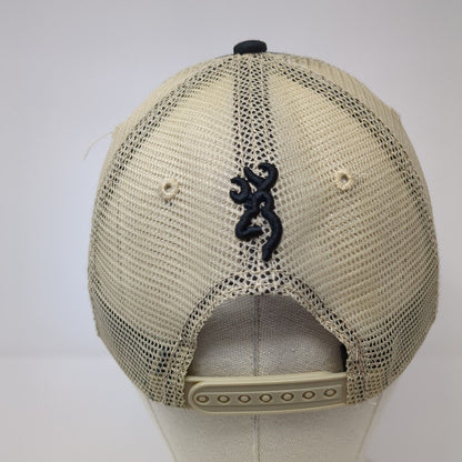 Browning Flag Snapback Trucker Hat Black One Size Mesh Back Adjustable