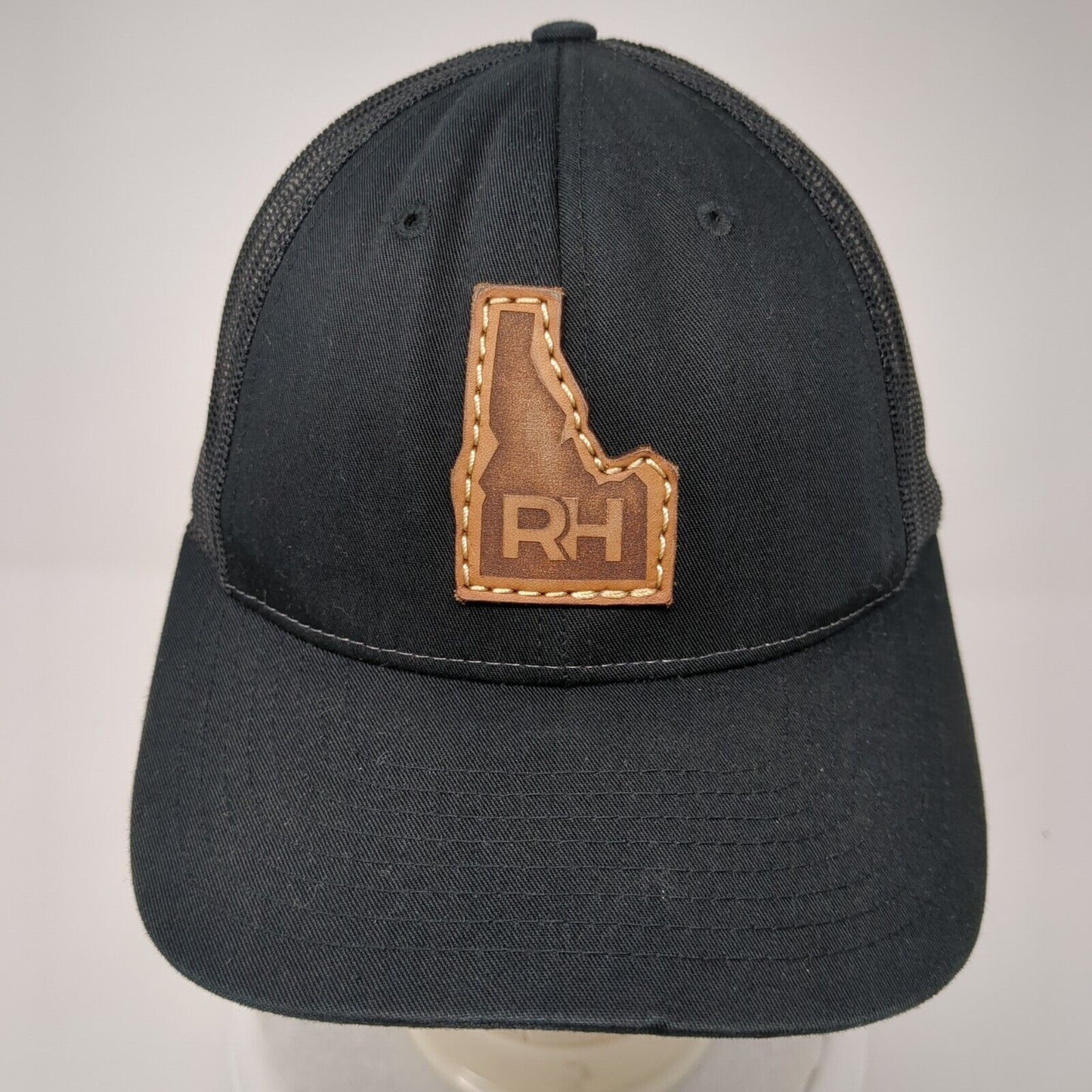 RH Snapback Trucker Hat Black Small Adjustable Mesh Back 6 Panel Richardson