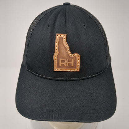RH Snapback Trucker Hat Black Small Adjustable Mesh Back 6 Panel Richardson