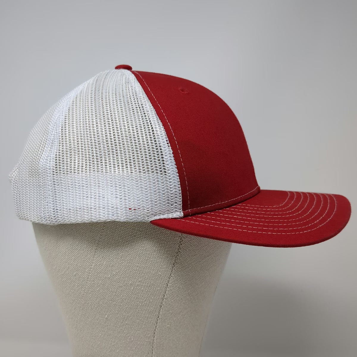 Richardson Trucker Hat Red One Size Merchants Metals Mesh Snapback Fencing Logo