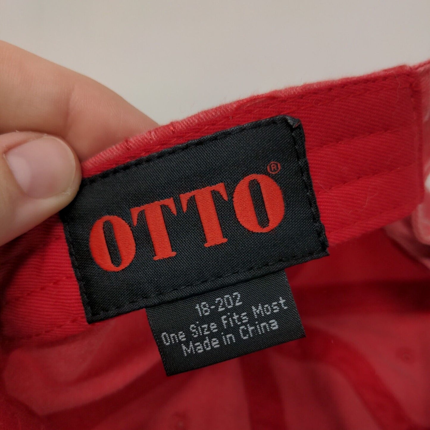 NASA Slideback Hat Red OSFM Adjustable Embroidered 6 Panel Otto Cotton