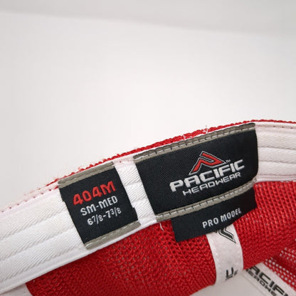 Idaho Fitted Mesh Back Trucker Hat Red 6 7/8-7 3/8 Pacific Headwear