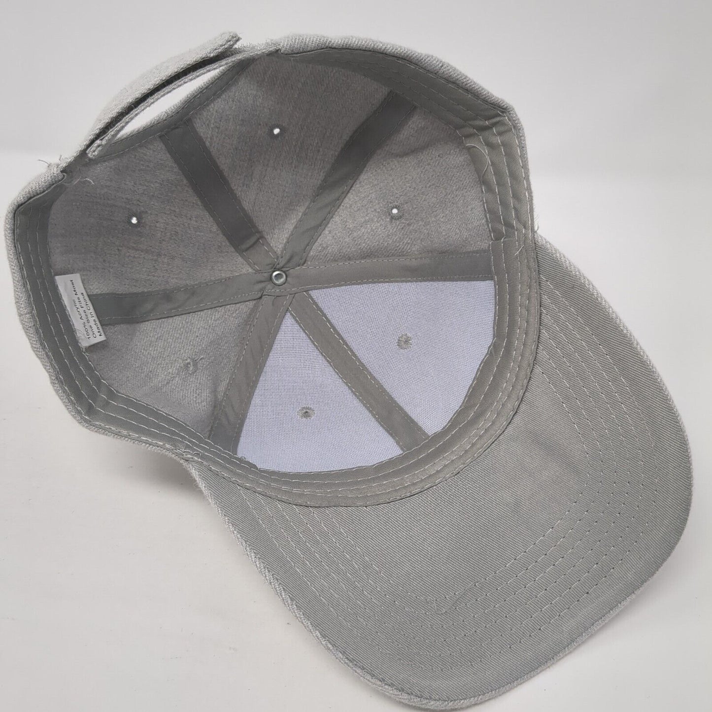 Old School Heat & Cool LLC Strapback Hat Gray One Size Adjustable 6 Panel