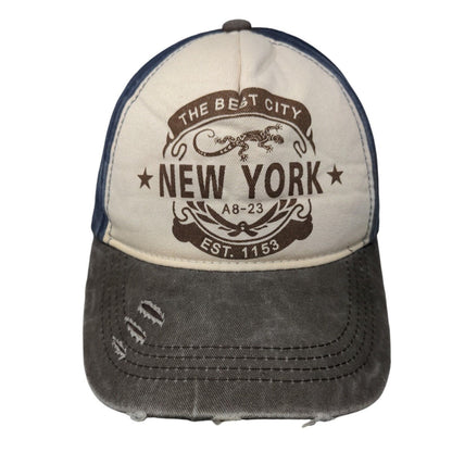 The Best City New York Est. 1153 Slideback Hat Multicolor One Size Distressed