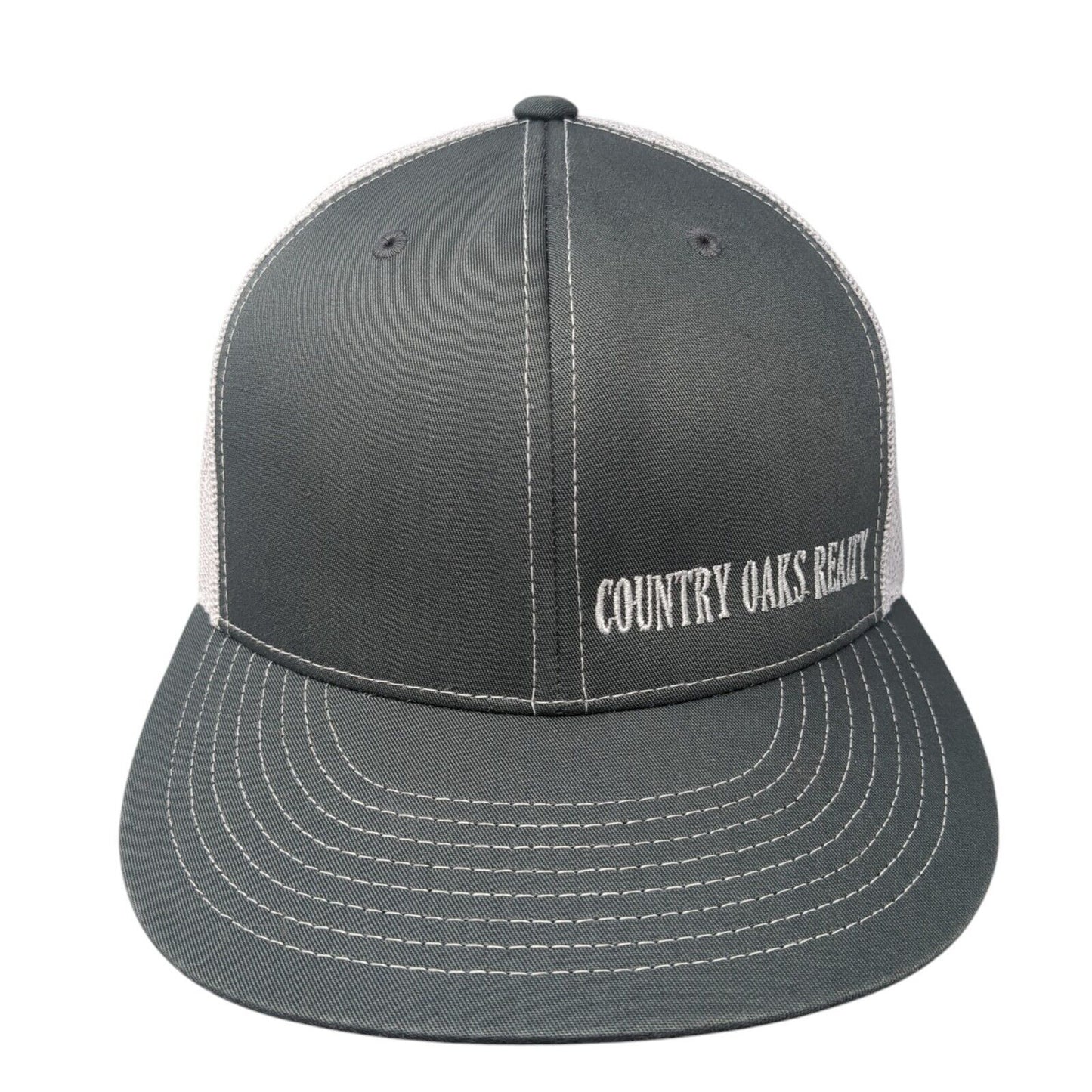 Country Oaks Realty Snapback Trucker Hat Gray One Size Mesh Back 6 Panel