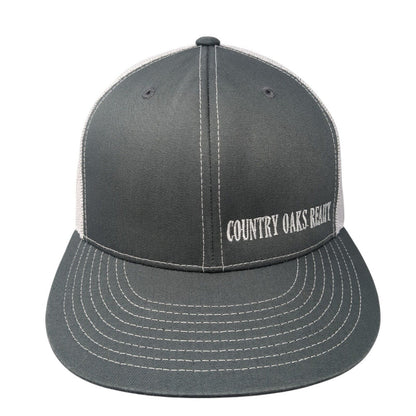 Country Oaks Realty Snapback Trucker Hat Gray One Size Mesh Back 6 Panel