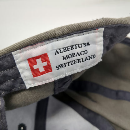 Alberto SA Switzerland Swiss Flag Gray Hat One Size Baseball Cap Slideback