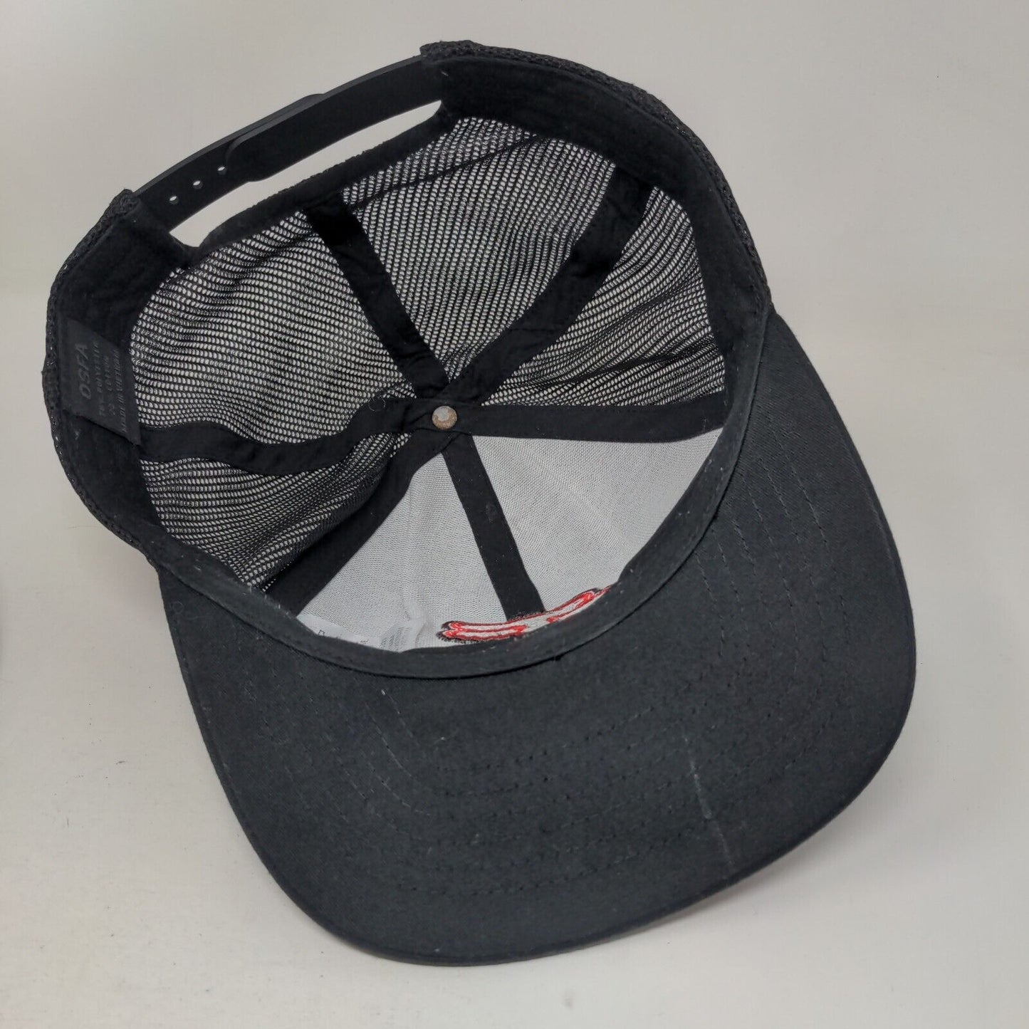 Fox Head Snapback Mesh Back Trucker Hat Black OSFA Embroidered Logo