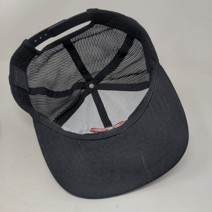 Fox Head Snapback Mesh Back Trucker Hat Black OSFA Embroidered Logo