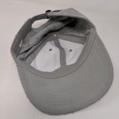 Unbranded Slideback Hat Gray OSFM Adjustable 6 Panel Solid Blank