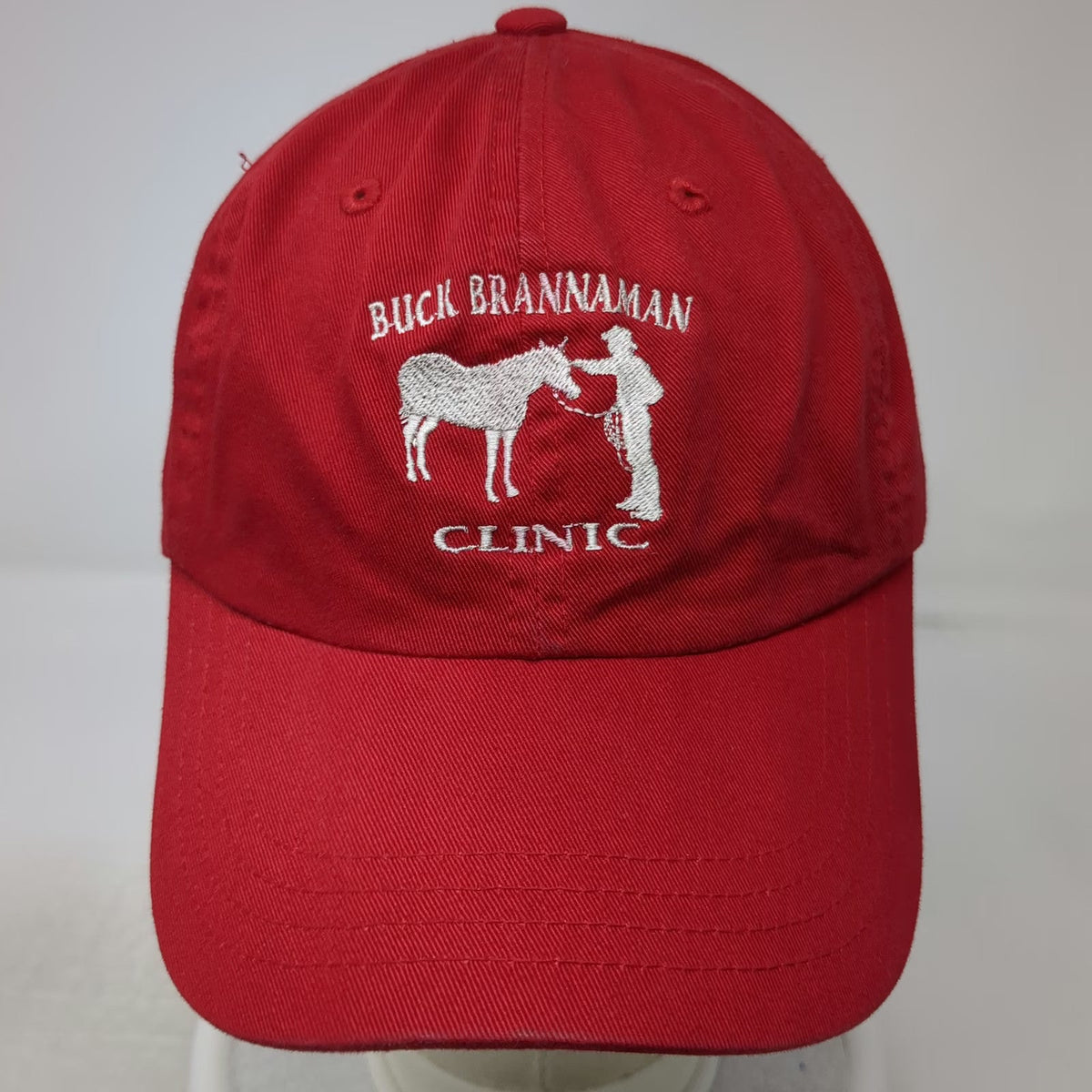 Imperial Baseball Cap Red One Size Buck Brannaman Clinic Horse Embroidery Hat