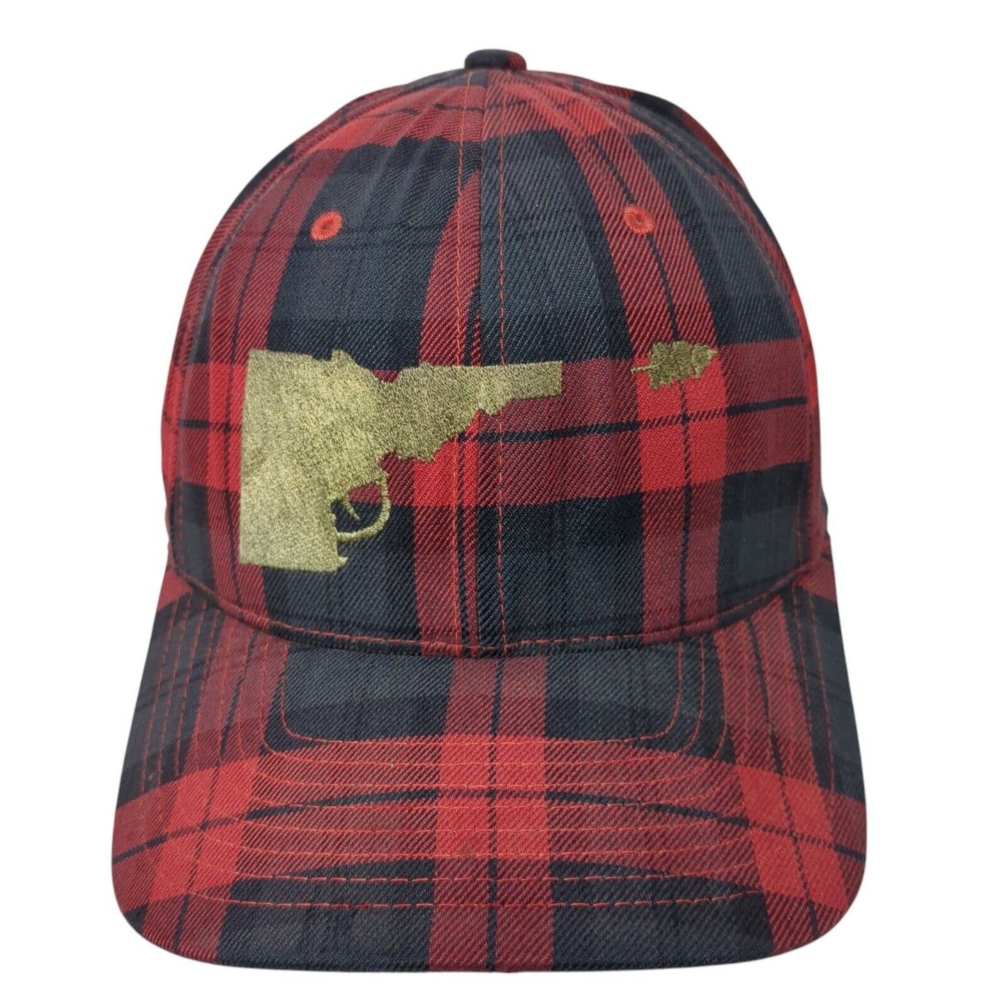 Idaho Tree Gun Fitted Hat Multi S-M Plaid Embroidered Flexfit Yupoong
