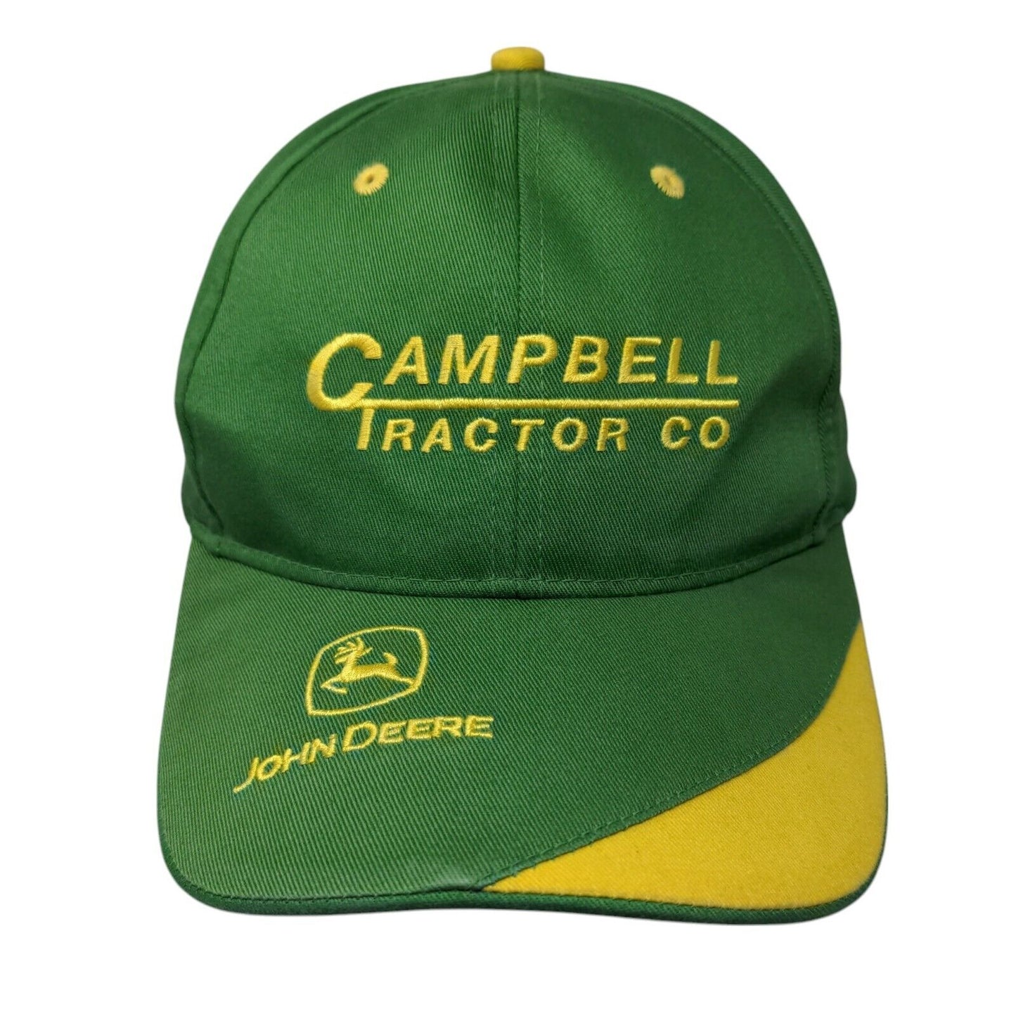 Campbell Tractor Co. John Deere Strapback Hat Green One Size Adjustable 6 Panel