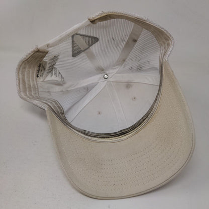 PFG Performance Fishing Gear Snapback Trucker Hat Tan OS Mesh Back Columbia