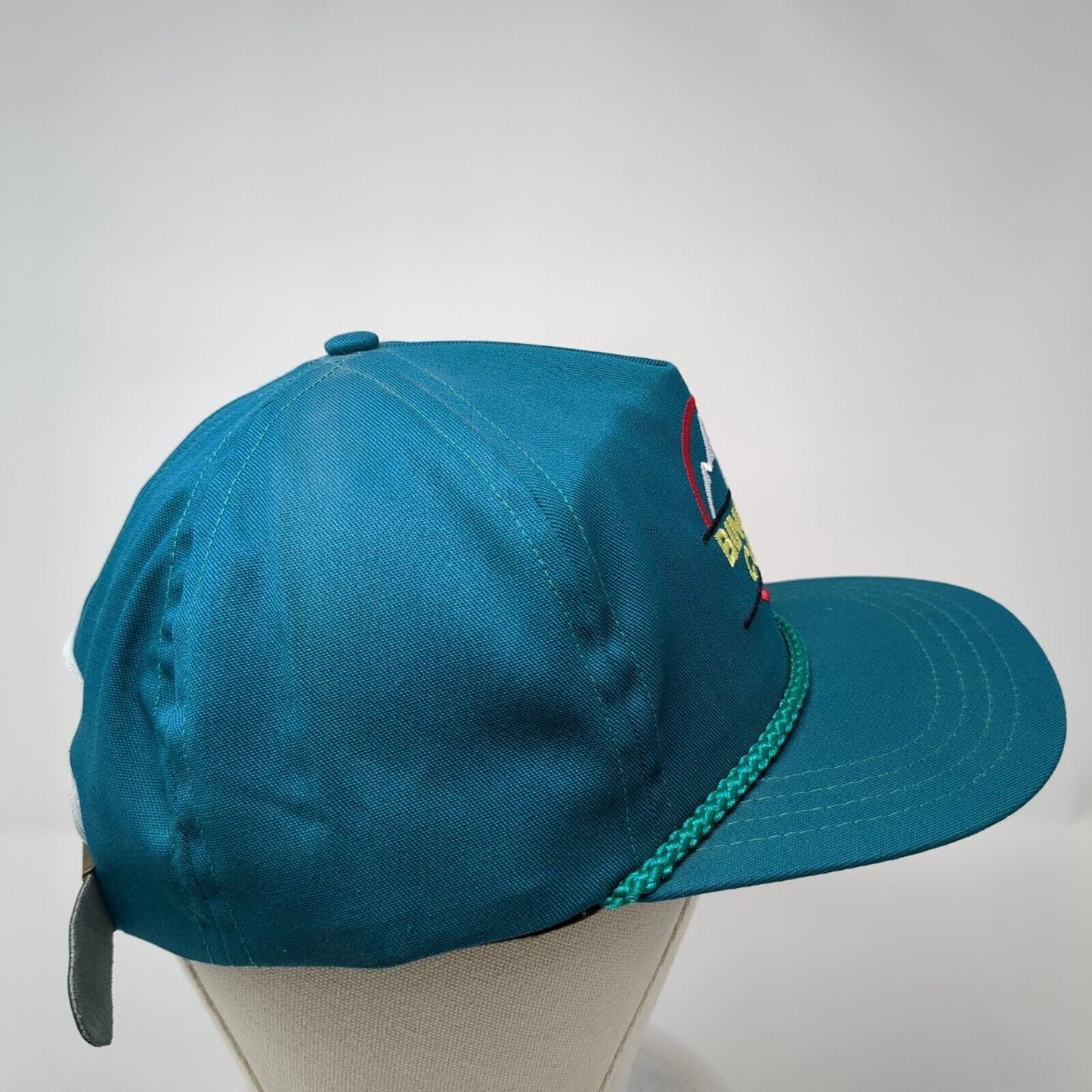 Bingham Coop Slideback Rope Hat Blue One Size Adjustable Embroidered