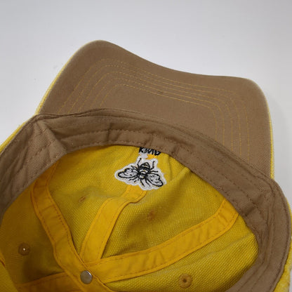 Bee Kind Slideback Hat Yellow OSFM Adjustable Embroidered 6 Panel