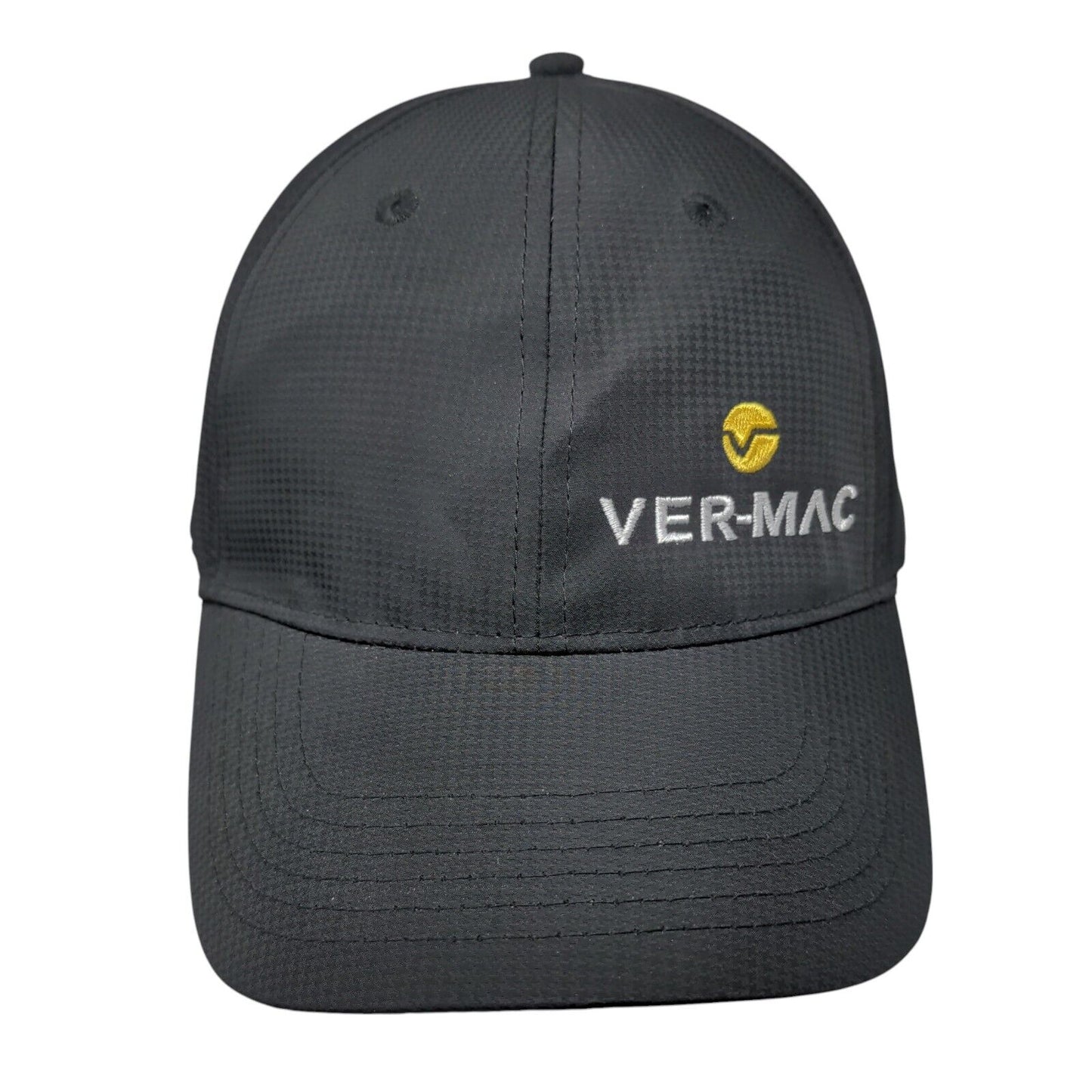 Ver-Mac Strapback Hat Black One Size Adjustable Embroidered 6 Panel